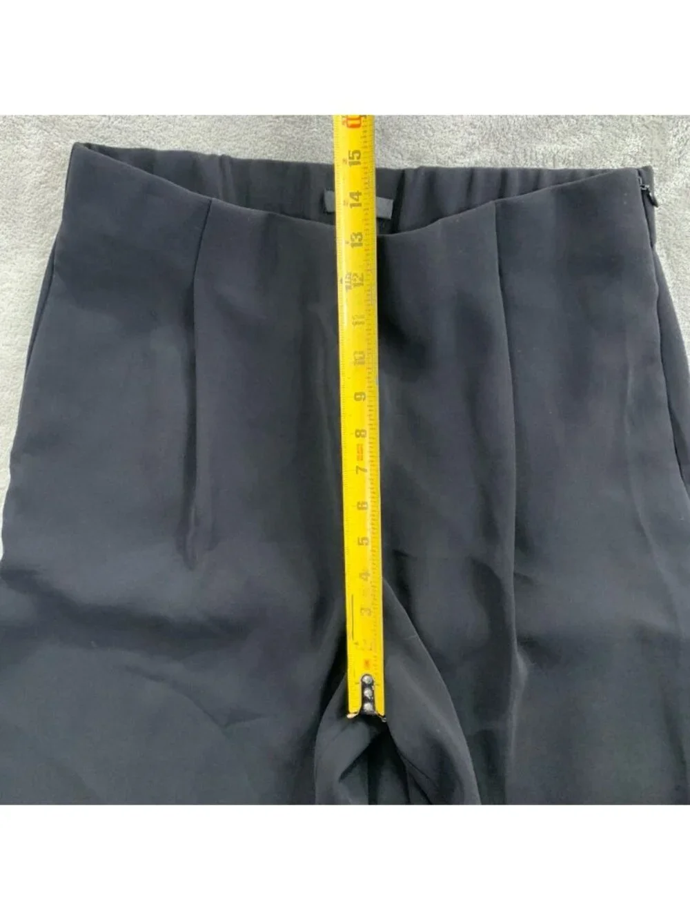 J.CREW Wide Leg Pleated Pants In Matte Crepe Womens 12 Black Polyester H2815